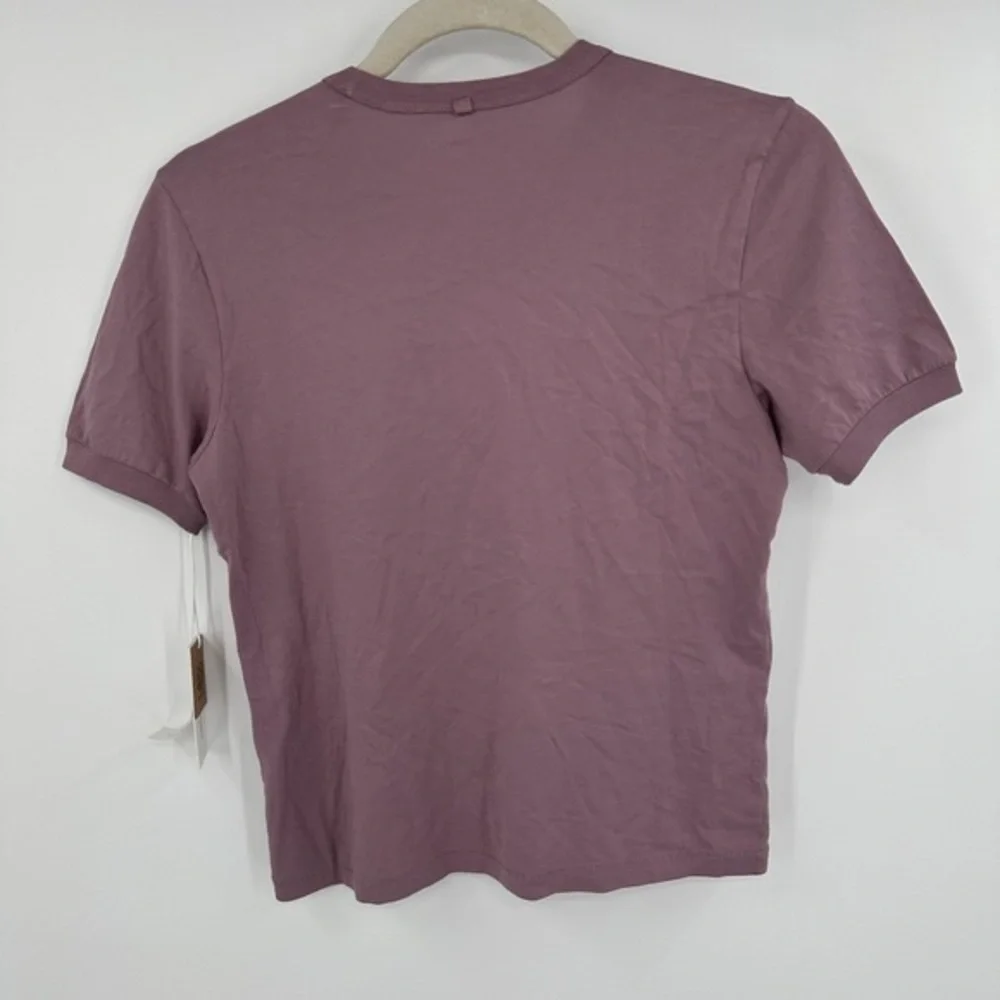 Outerknown Short‑Sleeve Crewneck Tee in Dusty Mauve